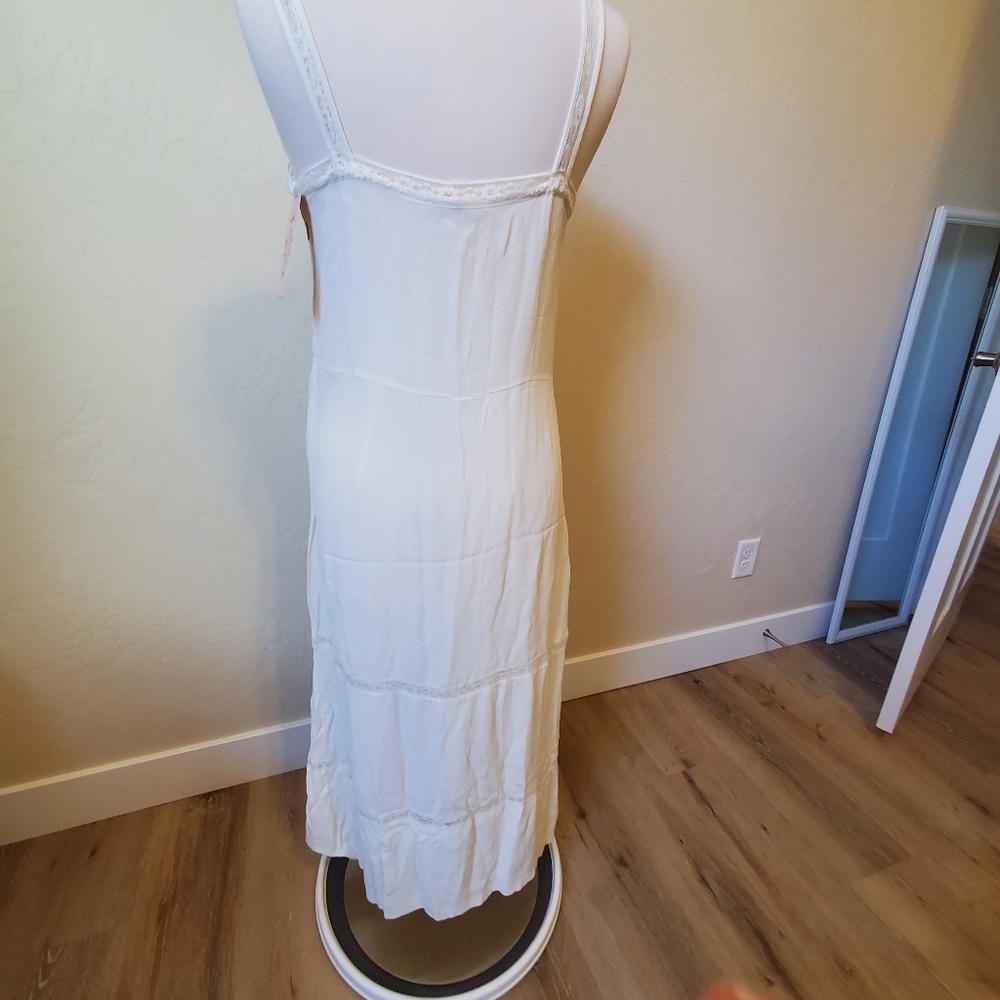 Nanette Lepore Palomino Bella Donna Embroidered Lace Trim Midi Sundress - Picture 6 of 15